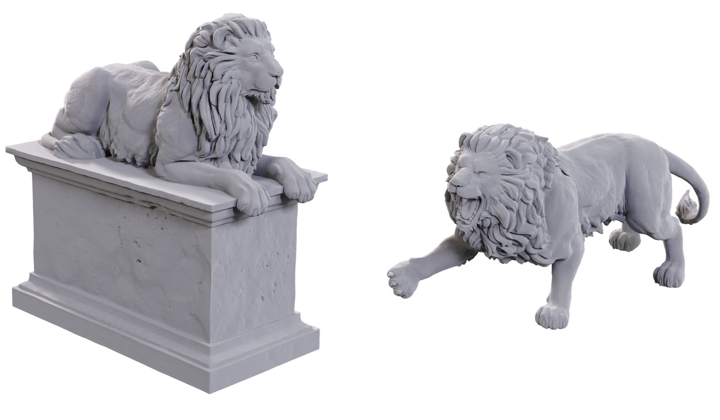 Wizkids Unpainted Minis WV24 Stone Lion/animated Stone Lion