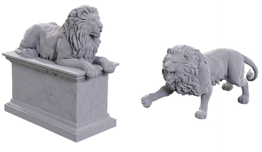 Wizkids Unpainted Minis WV24 Stone Lion/animated Stone Lion