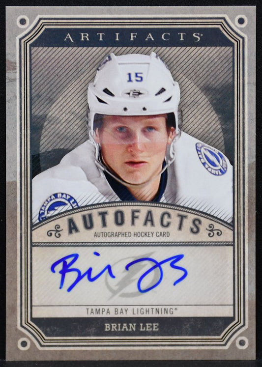 2013-14 Upper Deck Artifacts Autofacts Brian Lee A-BL Lightning Auto 5934