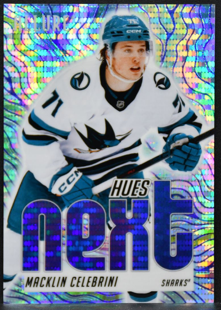 2025-26 Upper Deck Allure Hues Next Blue Spectrum Macklin Celebrini 50/50 1975