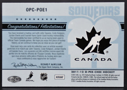 2011-12 OPC Souvenirs Tavares/Hodgson/Eberle/Kane OPC-POE1 Jersey