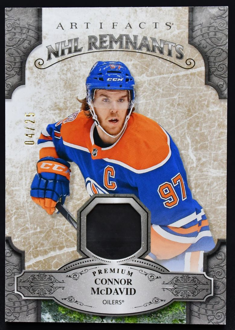 2019-20 UD Artifacts NHL Remnants Premium Connor McDavid NR-CM 04/25 Jersey
