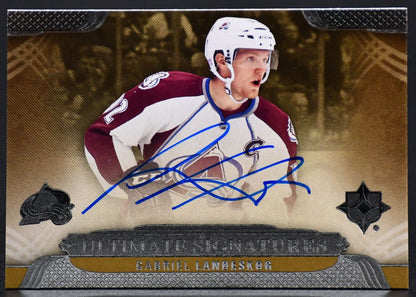 2013-14 UD Ultimate Collection Signatures Veterans Gabriel Landeskog US-GL Auto