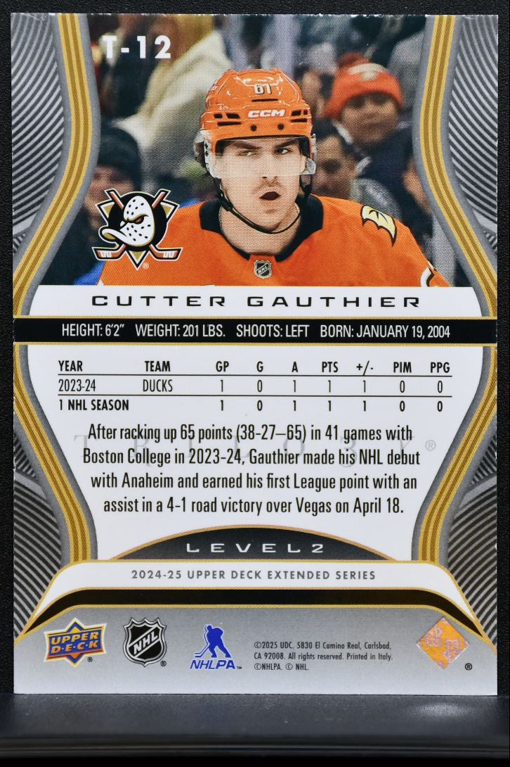 2024-25 UD Extended Series Trilogy Premieres Level 2 Gauthier RC 354/499 7443