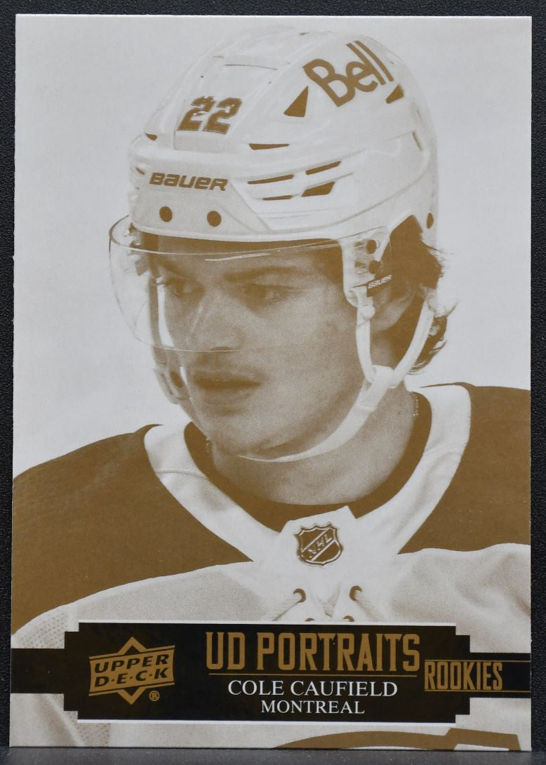 2021-22 UD Series 1 Rookie UD Portraits Cole Caufield P-40 Canadiens RC 8402