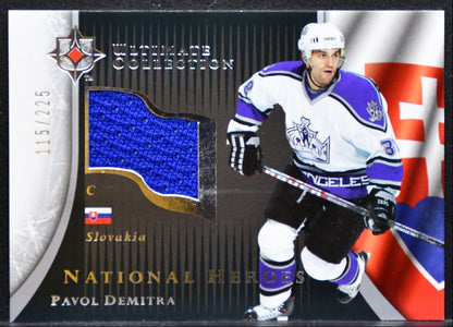 2005-06 UD Ultimate Collection National Heroes Demitra 115/225 Jersey 3100
