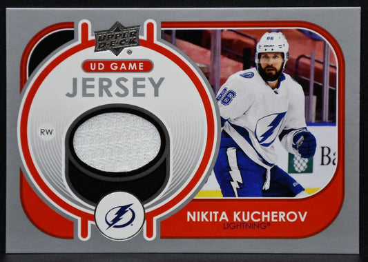 2021-22 UD UD Game Jersey Nikita Kucherov GJ-NK Tampa Bay Lightning Jersey 6811