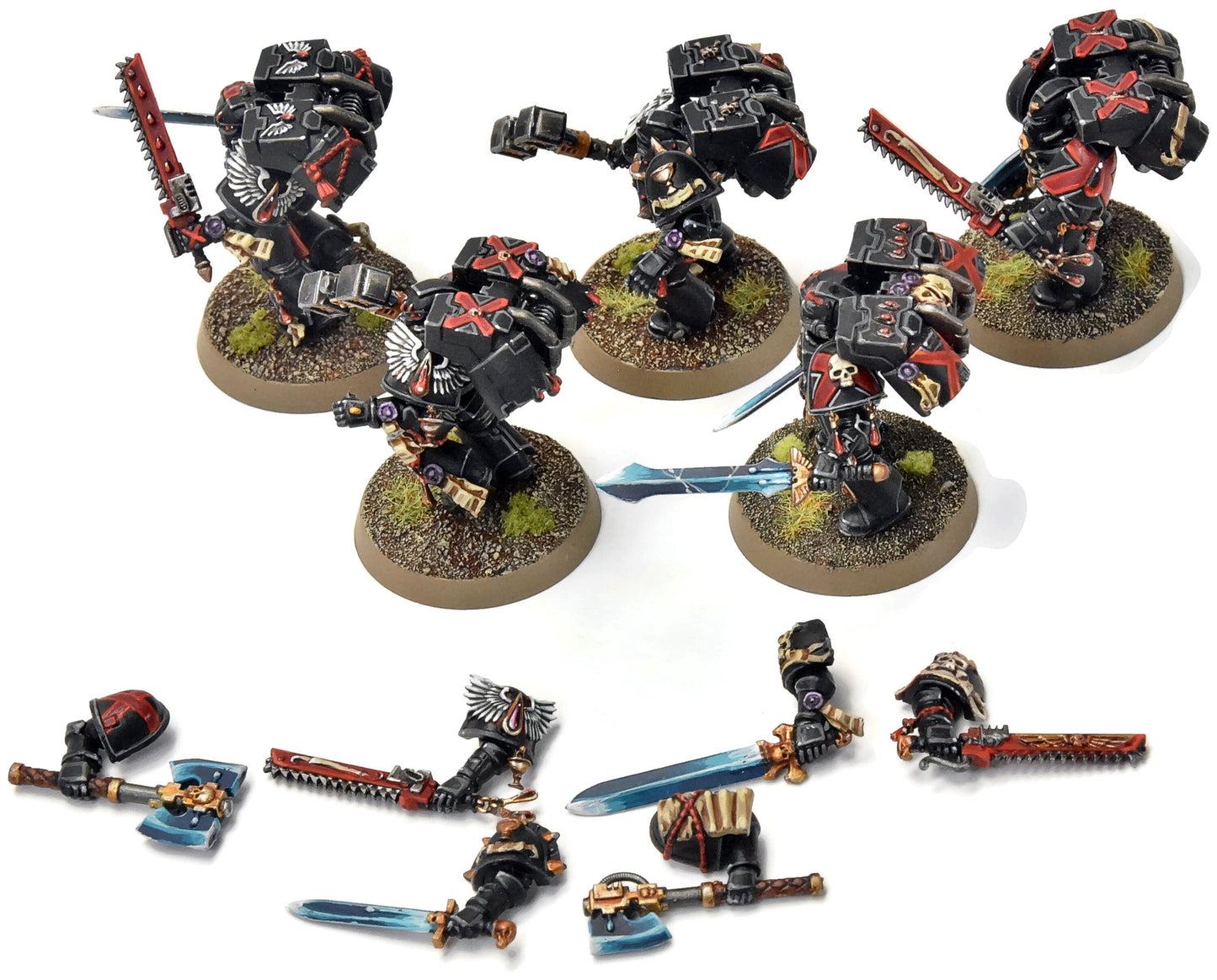 BLOOD ANGELS 5 Death Company With Jump Pack #19 PRO PAINTED Warhammer 40K