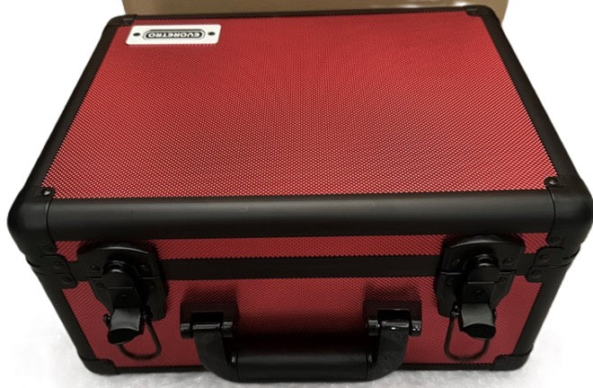 Evoretro Red Aluminum Graded Card Storage Box Heavy Duty 3 Rows