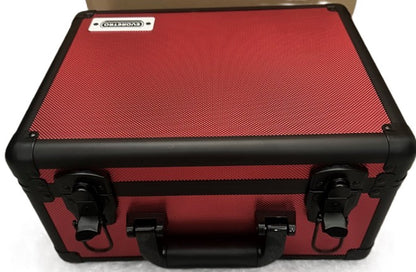 Evoretro Red Aluminum Graded Card Storage Box Heavy Duty 3 Rows