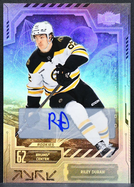 2025-26 Skybox Metal Universe Rookie Auto Riley Duran 138 Bruins RC Auto 8061