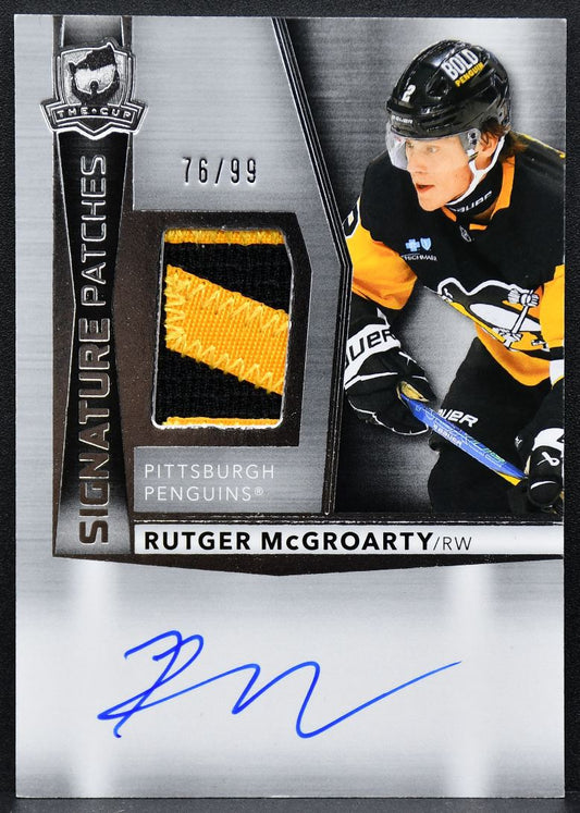 24-25 UD The Cup Signature Patches McGroarty SP-RM Penguins Auto /99 Patch 9133