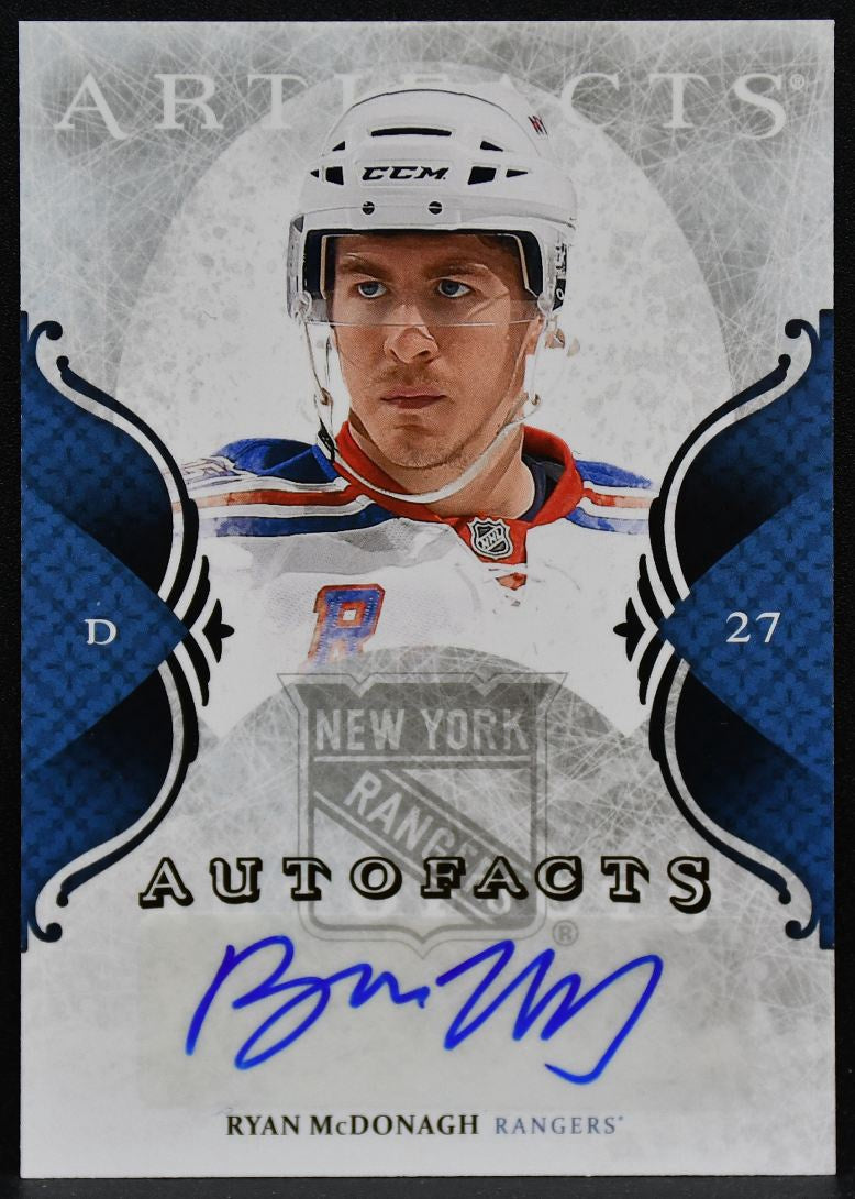 2011-12 Upper Deck Artifacts Autofacts Ryan McDonagh A-RM Rangers Auto 6092