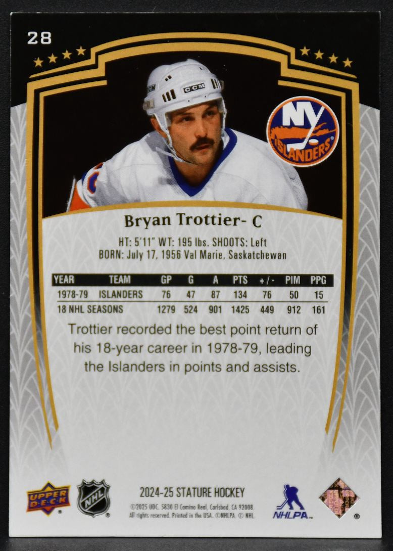 2024-25 Upper Deck Stature Bryan Trottier 28 New York Islanders 1033/1199 2548
