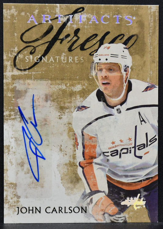 2024-25 UD Artifacts Fresco Signatures John Carlson FS-JC  Auto