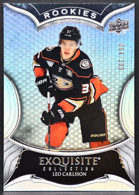 23-24 UD Black Diamond Exquisite Collection RCs Leo Carlsson Ducks RC /399 2318