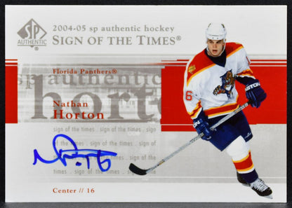 2004-05 SP Authentic Sign of the Times Nathan Horton ST-HO Panthers Auto 0829