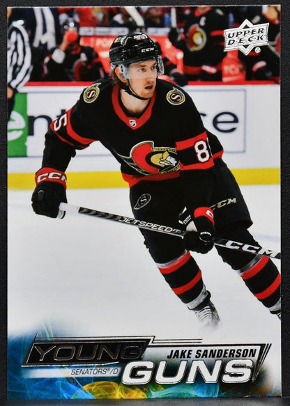 2022-23 Upper Deck Series 2 Young Guns Jake Sanderson 466 Ottawa Senators RC 5043
