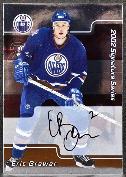 2002-03 Be a Player Signature Series Autographs Eric Brewer 184 Oilers Auto 7327