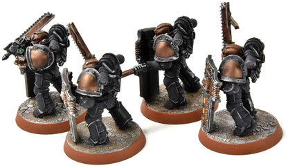 SPACE MARINES 4 Veterans w/ Chainswords #1 PRO PAINTED Warhammer 40K