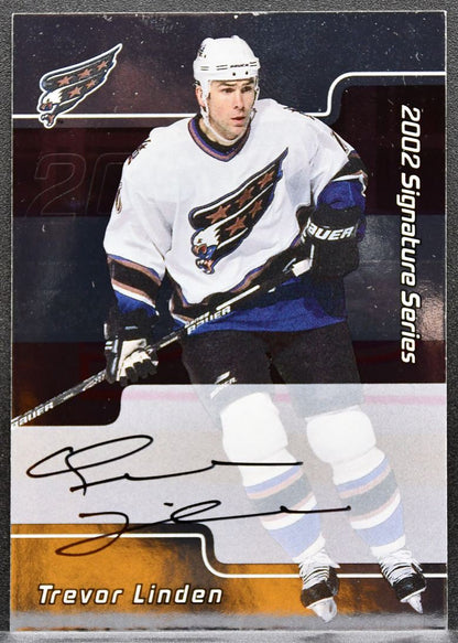 2001-02 Be a Player Signature Series Autograph Trevor Linden Capitals Auto 0413