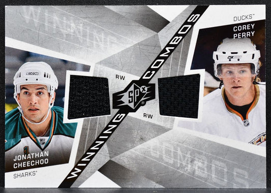 2008-09 SPx Winning Combos Jonathan Cheechoo/Corey Perry Jersey 2295