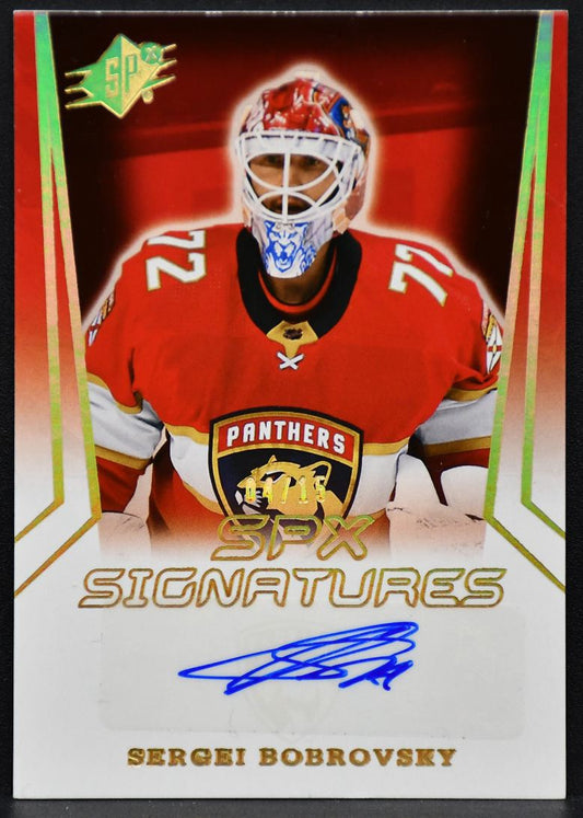 2021-22 SPx Signatures Sergei Bobrovsky SPX-SB Florida Panthers Auto 04/15 4276