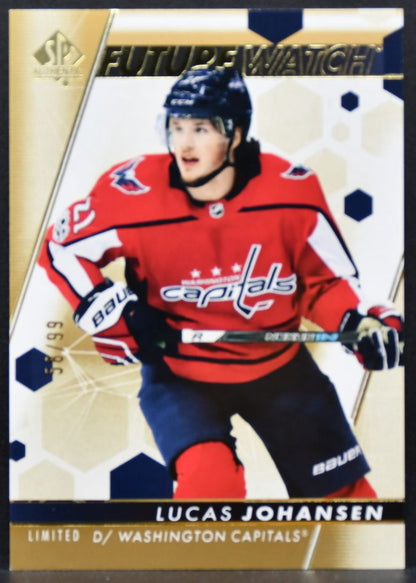 22-23 SP Authentic Future Watch Limited Lucas Johansen Capitals RC /99 8205