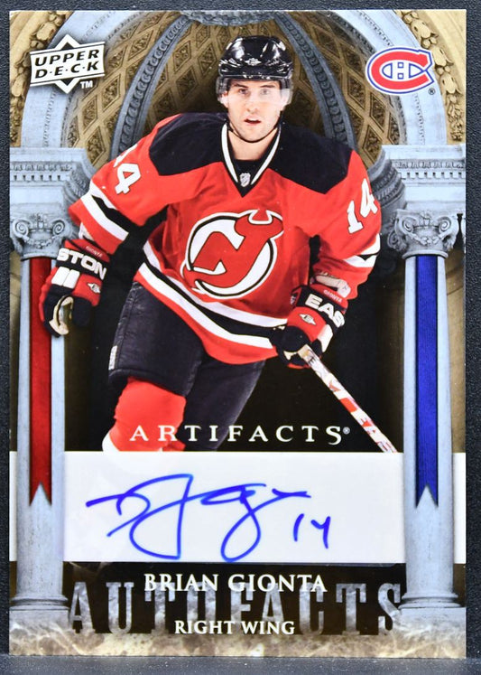2009-10 Upper Deck Artifacts Autofacts Brian Gionta AF-BG Canadiens Auto 9905