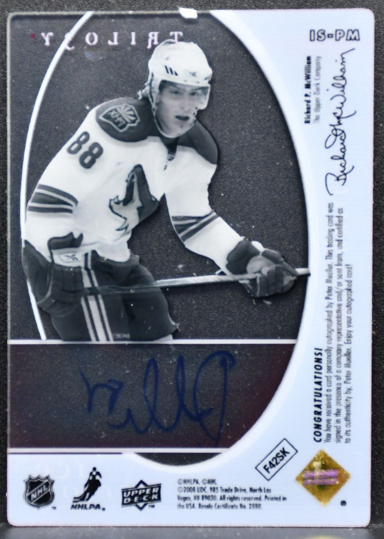 2008-09 Upper Deck Trilogy Ice Scripts Peter Mueller Phoenix Coyotes Auto 5566