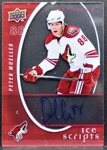 2008-09 Upper Deck Trilogy Ice Scripts Peter Mueller Phoenix Coyotes Auto 5566