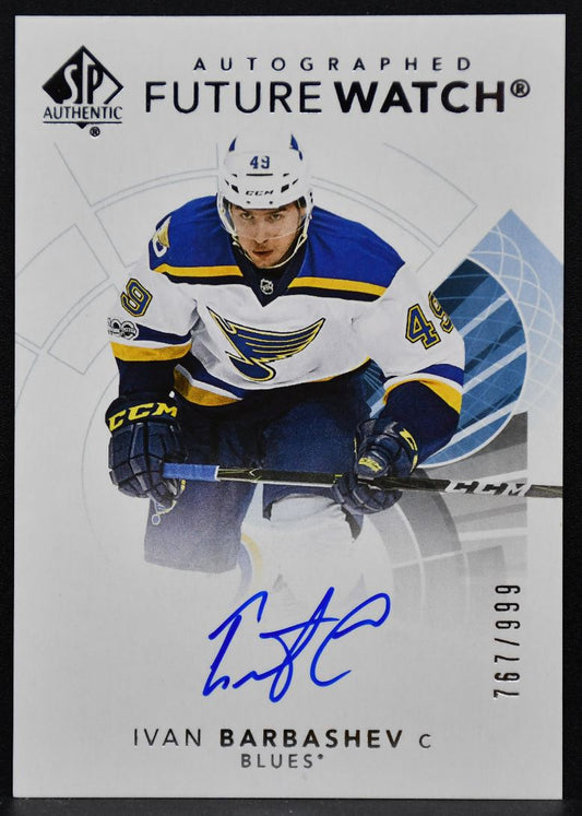 2017-18 SP Authentic Future Watch Auto Ivan Barbashev 137 RC Auto 767/999 1135