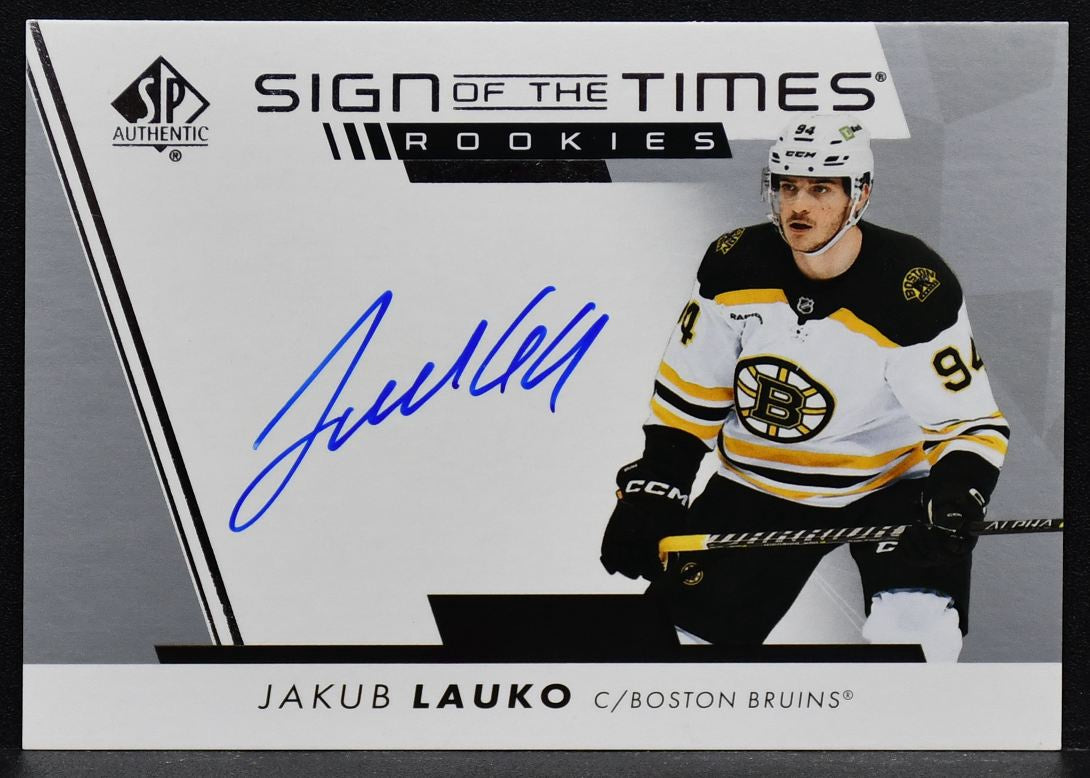 2022-23 SP Authentic Sign of the Times Rookies Jakub Lauko SOTTR-JL  RC Auto