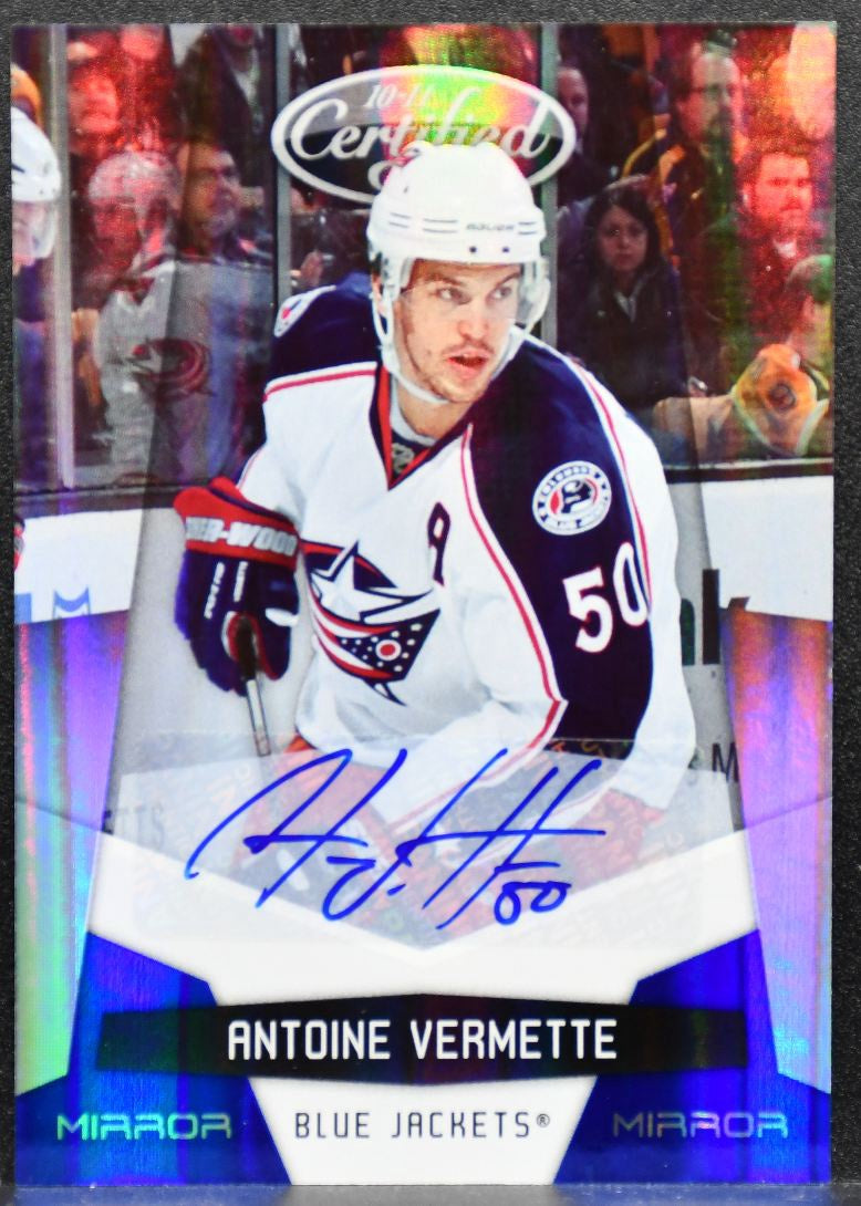 2010-11 Panini Certified Mirror Blue Signatures Vermette Jackets Auto 09/50 3340