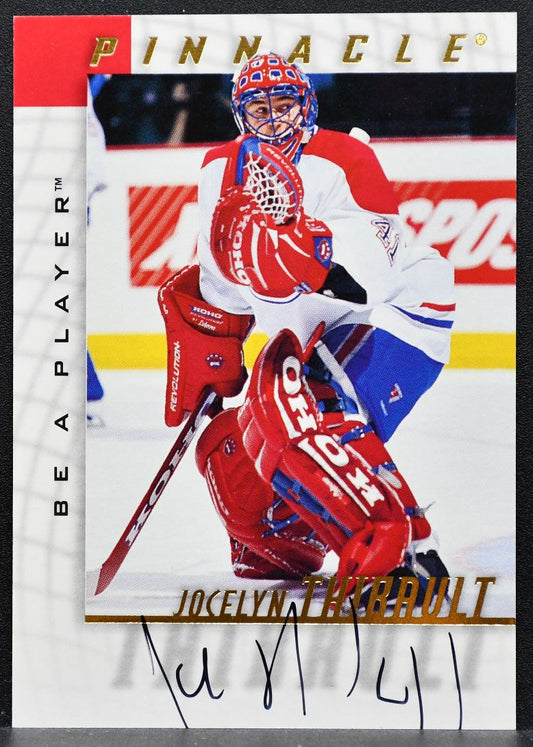 1997-98 Pinnacle Be a Player Autographs Jocelyn Thibault 10 Canadiens Auto 9464