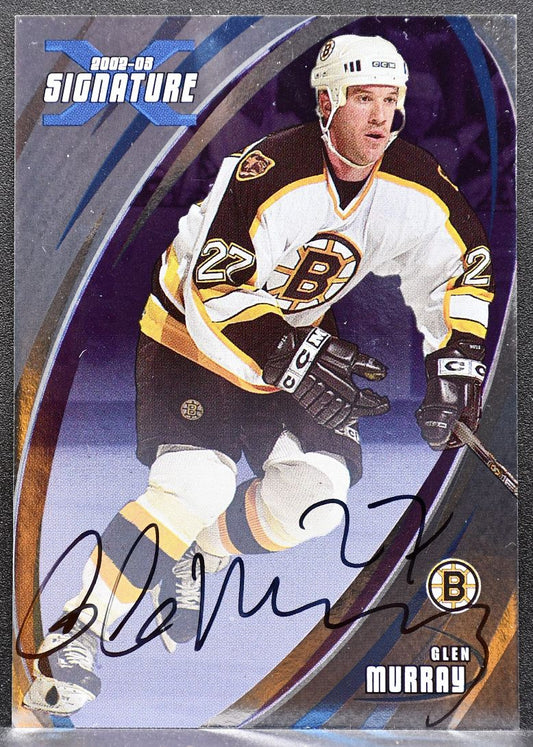 2002-03 In The Game Signature Glen Murray 053 Boston Bruins Auto 0118