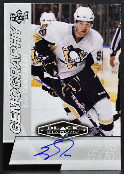 2010-11 UD Black Diamond Gemography Eric Tangradi G-ET Penguins Auto 9987