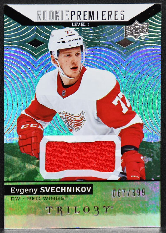 2017-18 UD Trilogy Green Foil - RC Relics Svechnikov Red Wings RC /399 Jersey 3378