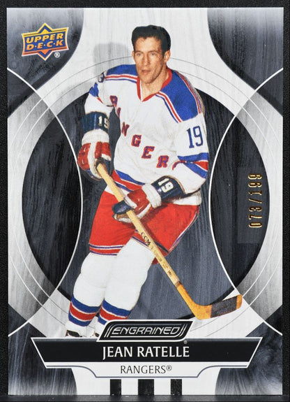 2024-25 Upper Deck Engrained Ebony Jean Ratelle 59 New York Rangers 073/199 4298