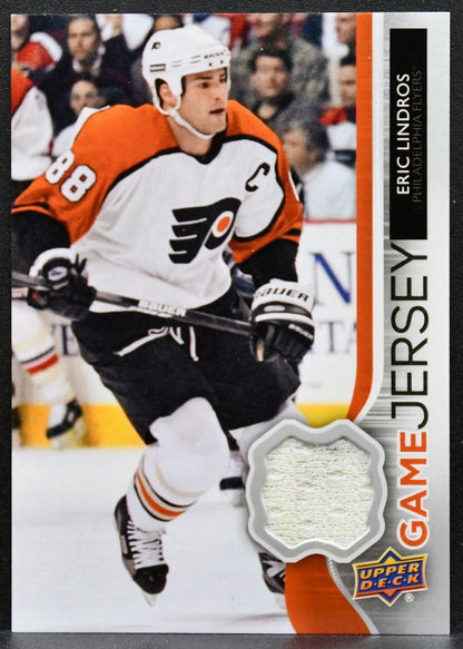 2014-15 Upper Deck Series 1 Game Jerseys Eric Lindros GJ-ER Flyers Jersey 9479