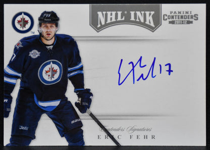 2011-12 Panini Contenders NHL Ink Eric Fehr 67 Winnipeg Jets Auto 9451