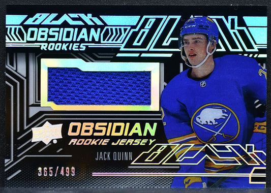 2022-23 SPx UD Black Obsidian Rookies Jersey Jack Quinn RC 365/499 Jersey 4508
