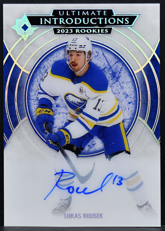 2023-24 Upper Deck Ultimate Collection Introductions Lukas Rousek RC Auto 9675