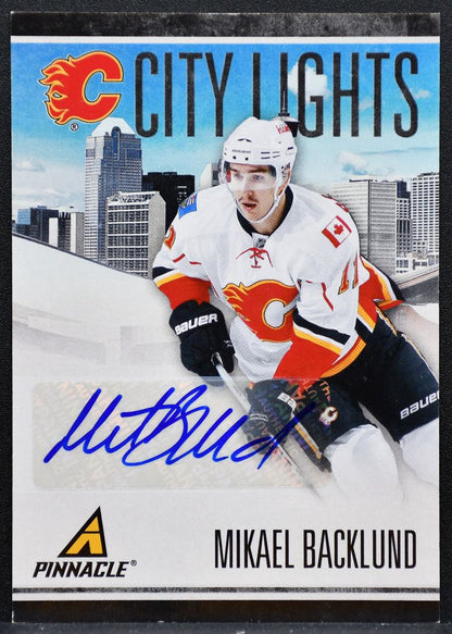 2011-12 Panini Pinnacle City Lights Mikael Backlund 45 Flames Auto 009/100 1001