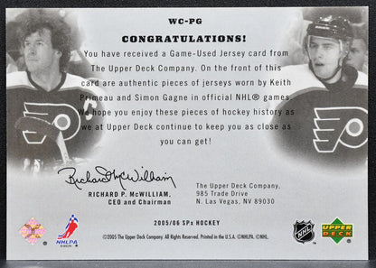 2005-06 SPx Winning Combos Keith Primeau/Simon Gagne Flyers 098/350 Jersey 4706