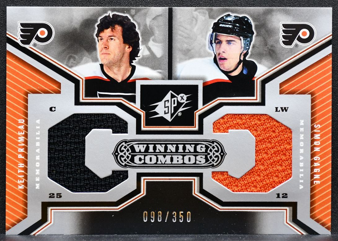 2005-06 SPx Winning Combos Keith Primeau/Simon Gagne Flyers 098/350 Jersey 4706