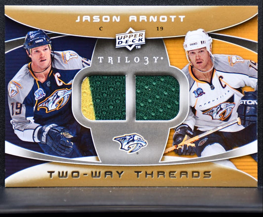 2008-09 Upper Deck Trilogy Two-Way Threads Jason Arnott Predators Jersey 5784