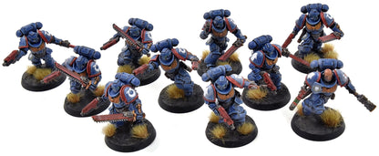 SPACE MARINES 10 Assault Intercessors #1 WELL PAINTED Ultramarines 40K