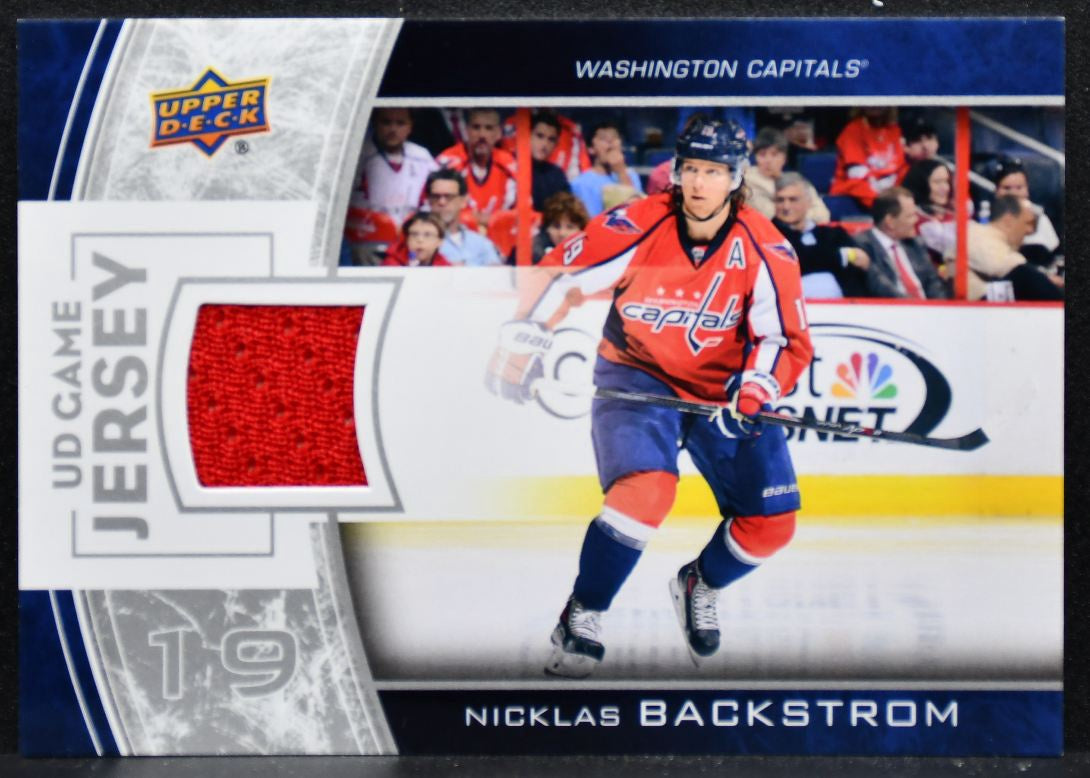2013-14 UD Series 1 UD Game Jerseys Nicklas Backstrom GJ-NB Capitals Jersey 4309