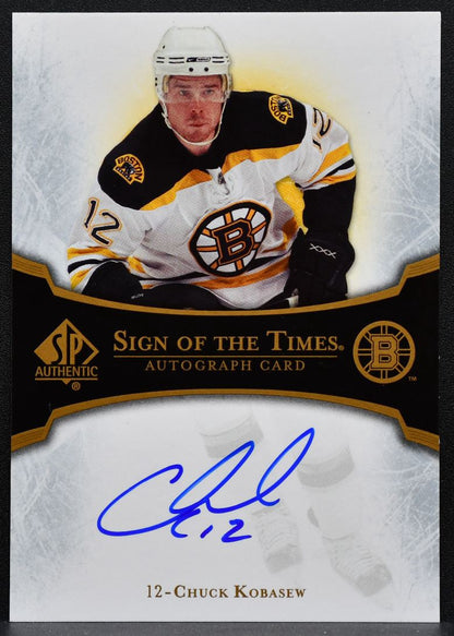 2007-08 SP Authentic Sign of the Times Chuck Kobasew Boston Bruins Auto 7035